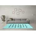 thumbnail image 3 of Ahgly Company Indoor Rectangle Solid Light Blue Modern Area Rugs, 6' x 9', 3 of 4