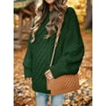 thumbnail image 4 of MOSHU Oversized Sweaters for Women Cable Knit Chunky Pullover Sweater, 4 of 10