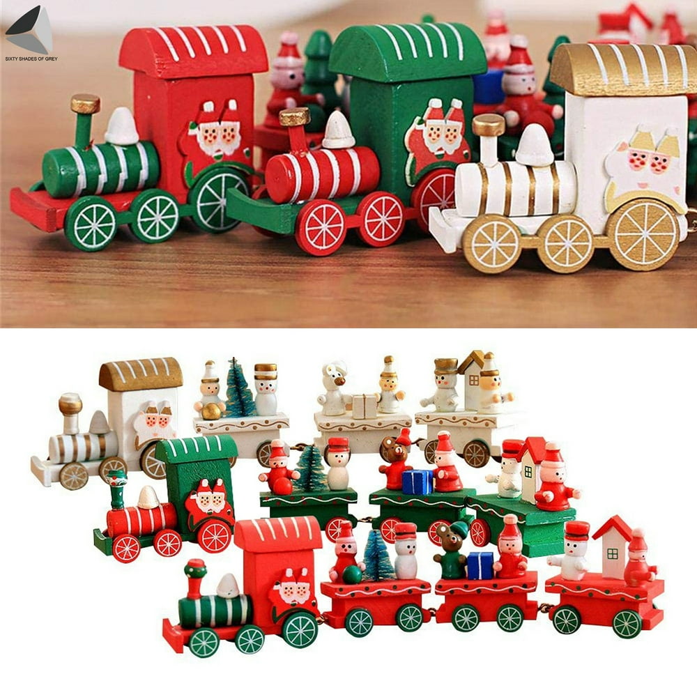 Sixtyshades Christmas Wooden Train Ornament Xmas Tree Ornaments Kids