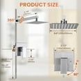 thumbnail image 5 of Single Handle Square 1-Spray Shower Faucet 1.8 GPM with 15 in. Shower Arm and Pressure Balance, 5 of 6