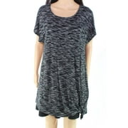 JM Collection Women's Tie-Hem T-Shirt Black Size X-Large