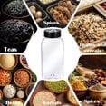 thumbnail image 6 of 28 Pack 16 oz Plastic Spice Jars with Cap, Clear Empty Square Bottle Containers Reusable Large Seasoning Powder Storage Jars with Shaker Flip Lid and Stickers for Kitchen Storing Salt, 6 of 8