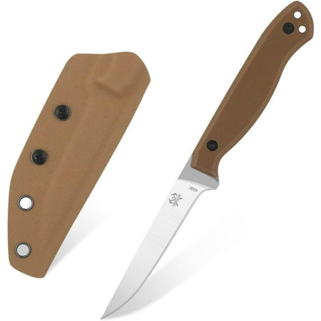 THRWCLUB Pocket Fixed Blade Knife 3.5 420C Stainless Steel Pocket Knife with Kydex Sheath & Clip G10 Handle Small Knife for Camping Fishing & Outdoor Survival