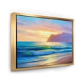 thumbnail image 3 of Designart 'Sunrise Glow On The Sea Waves IV' Nautical & Coastal Framed Canvas Wall Art Print, 3 of 5
