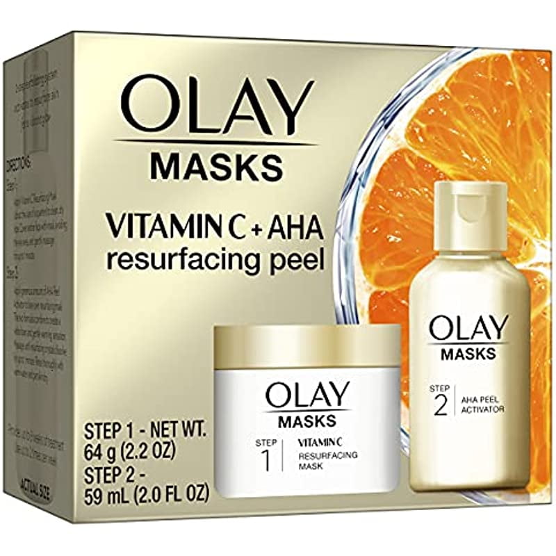Olay Vitamin C Face Mask Kit, Exfoliator Kit with Mask, Silica