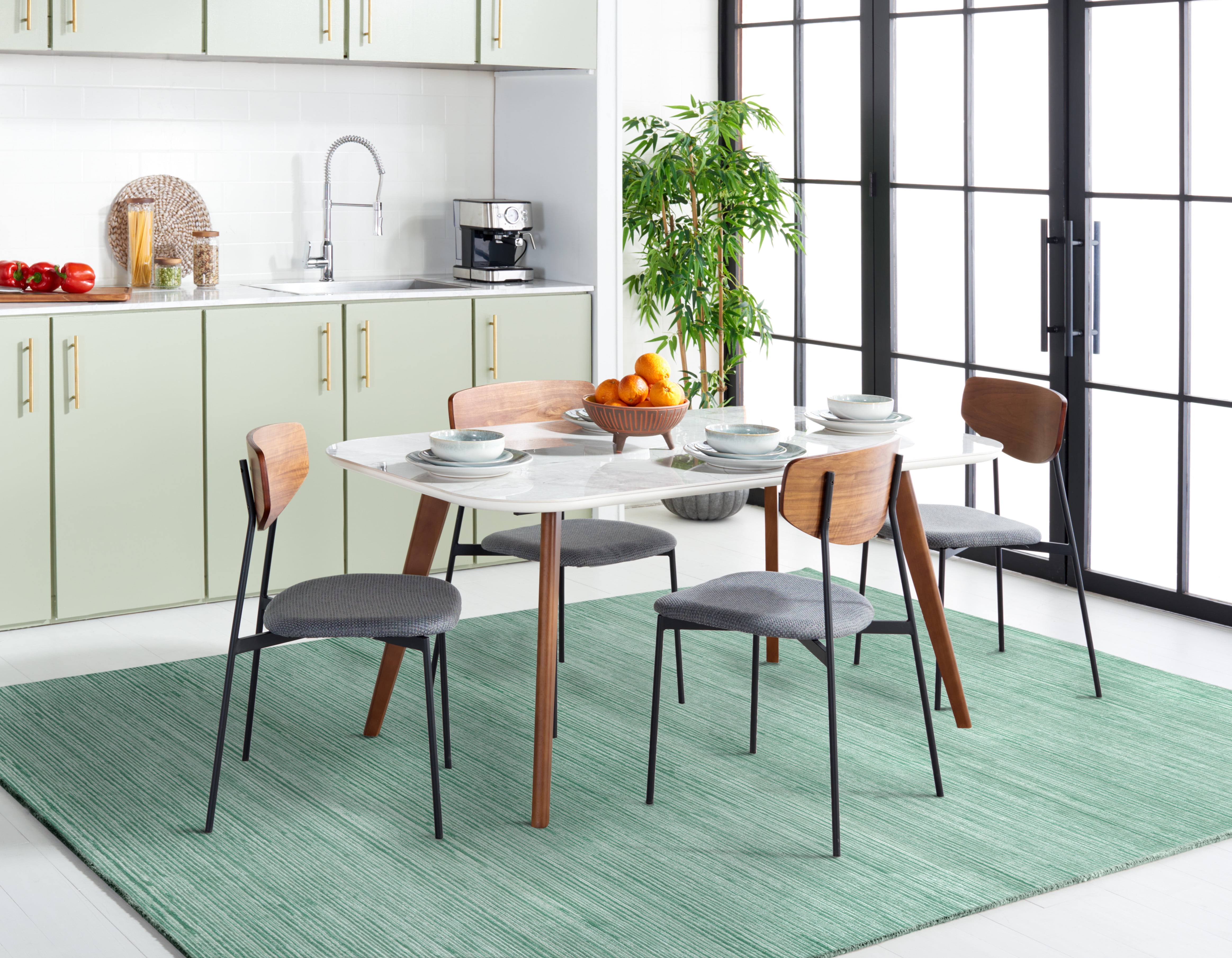 SAFAVIEH Vision Adrasteia Overdyed Solid Area Rug, 5'1" x 7'6", Light Green - Modern Design, Light Green, Non-Shedding & Easy Cleaning, Ideal for Living Room, Bedroom, Dining Space