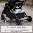 thumbnail image 6 of INFANS Travel Stroller, Lightweight Compact Baby Stroller for Airplane with One-Hand Fold, Multi-Position Recline, Canopy, 4 Wheel Suspension, Storage Basket, 6 of 9