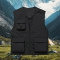 thumbnail image 2 of UVEASISHA Fishing Hiking Vests for Men Lightweight Outdoor Work Vest Big and Tall Quick Dry Cargo Vest Jacket Multi Pocket Casual Travel Jackets Black M, 2 of 10