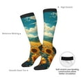 thumbnail image 4 of Balery Field Style Bicycle Young Sunflower Calcetines novedosos Calcetines deportivos Calcetines hasta la rodilla Calcetines de algodón Calcetines originales y geniales, 4 of 6