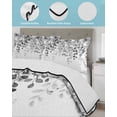 thumbnail image 3 of Twin XL Quilt Bedding Set, Grey Reversible Summer Quilt 3 Pieces, Eucalyptus Leaves Lightweight Bedspreads Coverlets with 2 Pillow Shams for All Seasons, 3 of 5