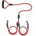 thumbnail image 2 of Innens Retractable Double Dog Leash No Tangle 360° Swivel Dual Dog Walking Leash with Foam Soft Handle, Heavy Duty Dual Leash for Large Dogs (Red, S), 2 of 14