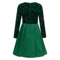 thumbnail image 4 of vastwit Girls Sequin Dress Princess Long Sleeve Bowknot Holiday Pageant Wedding Party Dresses Green 6, 4 of 5
