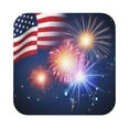 thumbnail image 4 of America Flag Colored Fireworks Leather Coasters for Drinks Perfect for Living Room, Kitchen, or Outdoor Use Set of 6 Square, 4 of 6