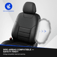 thumbnail image 3 of Fit for Mazda 3 2010-2019 Car Seat Protector,5-Seat Full Set Faux Leather Seat Covers,Airbag Compatible,Breathable,Stretch Fit,Horizontal Panel Design,Non-Slip,Black, 3 of 11