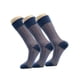 thumbnail image 1 of Luxtrada - 3 pares de calcetines de seda para hombre, transparentes, de vestir, ultrafinos, a rayas, para verano, color azul marino, 1 of 5
