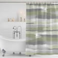 thumbnail image 4 of Sage Green Grey Lines Bathroom Shower Curtains with Hooks, Abstract Mottled Paints Graffiti Texture Waterproof Fabric Washable Shower Curtain for Home Hotel Bathtub Decor 60x72 Inch, 4 of 9