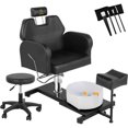 thumbnail image 1 of Pedicure Chair with Foot Basin , Massage Foot Bath Hydraulic Pedi Chair with 360掳 Rotation, Height Adjustable Pedicure Unit Station, 1 of 1