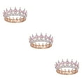 thumbnail image 4 of VONKY Alloy Exquisite Craft And Delicate Pattern Rhinestone For Wedding Or Bridal Electroplated Gold + pink 3Set, 4 of 6