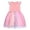 Pink, variant on Dress For Girls Baby Short Sleeve Rainbow Tulle Birthday Party Princesses Tutu Skirt Flower Girl Dress Size 6-7T