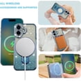 thumbnail image 2 of Funda magnética con purpurina para iPhone 17 [compatible con MagSafe], con brillantes diamantes de imitación y soporte, de lujo, a prueba de golpes y con protección para cámara, 2 of 6