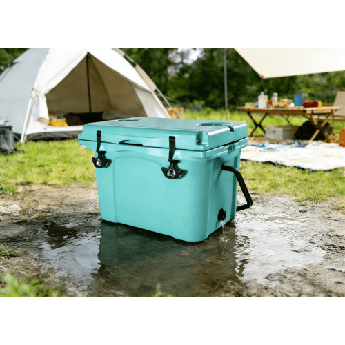 25QT Portable Cooler, Insulated Hard Cooler with Bottle Opener, Cup Holder, Forming Ruler, Travel, Beach, Camping, Fishing