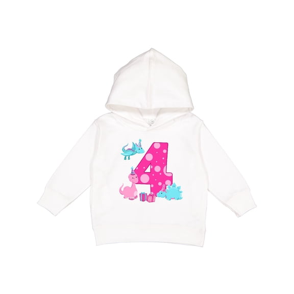 Inktastic Dinosaur Party-fourth Birthday Toddler Hoodie
