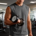 thumbnail image 6 of Domuza Sleeveless Shirts for Men Cotton Workout Tank Tops Muscle Cut Off Shirt Summer Beach Casual Oversized Washed Tee Black S, 6 of 6