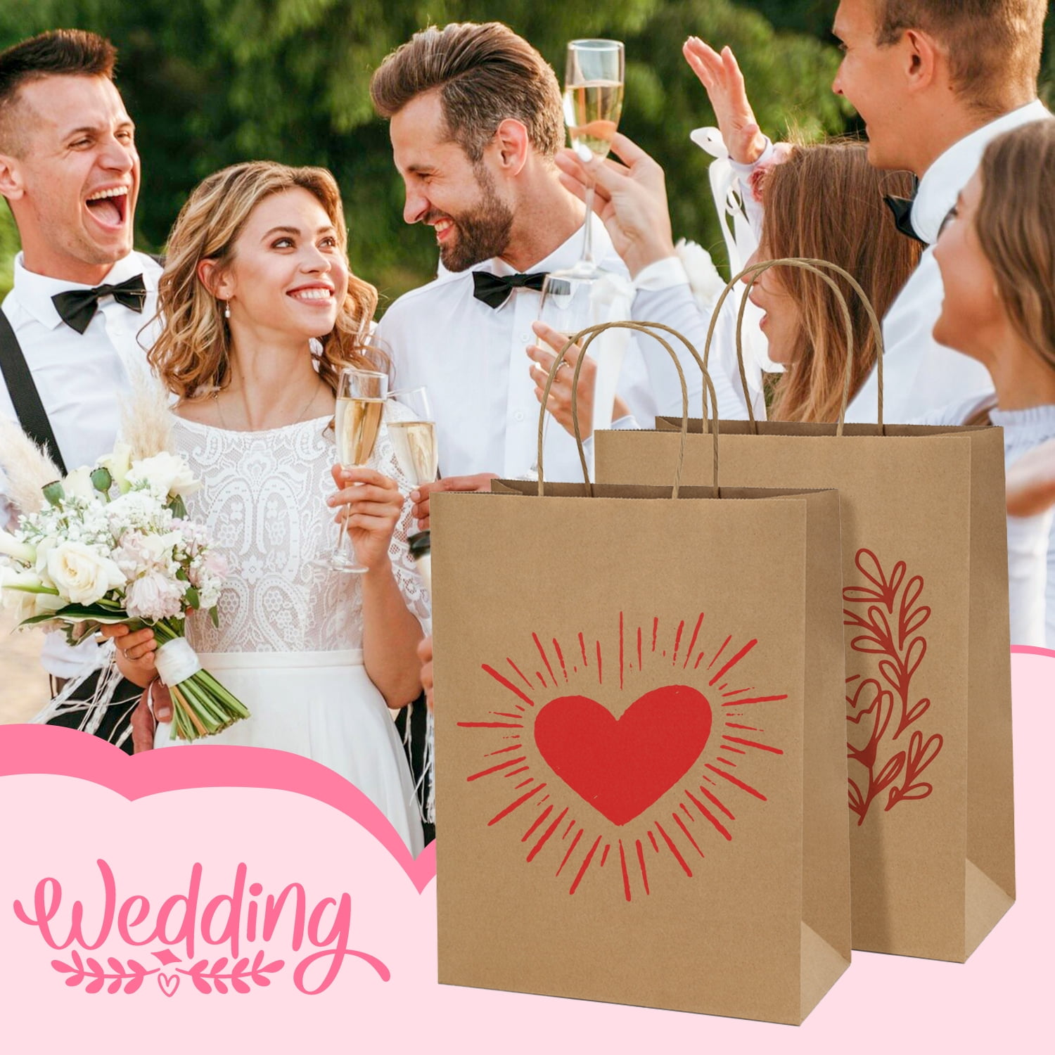 BagDream Recyclable Paper Bags 10x5x13 25Pcs Brown Kraft Paper Gift Bags, Shopping Bags, Merchandise Bags, Retail Bags, Party Bags, Gift Bags with Handles