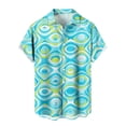 thumbnail image 4 of Ankishi Mens Hawaiian Shirt Button Down Lapel Short Sleeve Beach Shirts Regular Fit Summer Basic Tops for Streetwear, 4 of 8