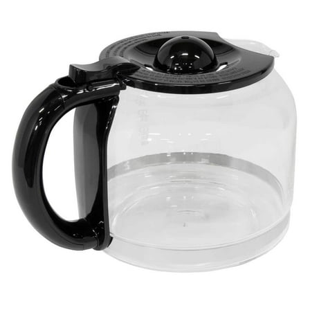 12-Cup Black Replacement Carafe with Lid