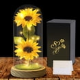 thumbnail image 1 of Lámpara LED de girasol Touloube con cúpula de vidrio, regalo para mamá, 1 of 8