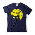 thumbnail image 4 of Cat Moon Bat Shirt Halloween Scary Shirt Scary Cat Shirt Horror Shirts Halloween Cat Shirts (X-Large Grey), 4 of 5