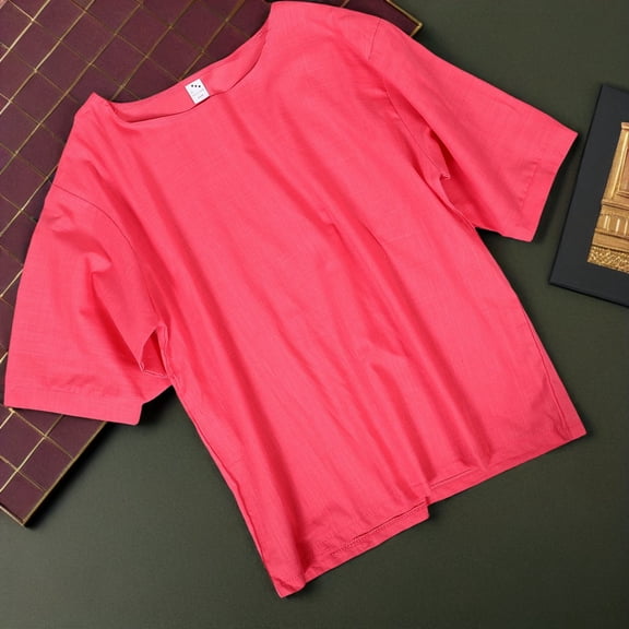 Baluue Women's Oversized T-Shirt, Short Sleeve Casual Loose Fit Breathable