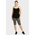 thumbnail image 6 of TheLovely Women & Plus Soft Cotton Active Stretch Workout Biker Shorts (21") with Wide Wastband, 6 of 6