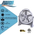 thumbnail image 4 of Seasons Comfort 20-In. 3-Speed High-Velocity Heavy-Duty Air-Circulator Floor Fan with 340° Tilting Head, 4 of 9