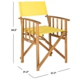 thumbnail image 6 of Safavieh Laguna Outdoor Patio Director Chair, Set of 2-Natural/Yellow, 6 of 7
