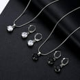 thumbnail image 4 of 856StoreAdjustable AllMatch Pendentif Décoratif, Femmes Rond Cubique Zircone Pendentif Chaîne Boucles d'Oreilles Bijoux Ensemble Rouge, 4 of 8