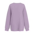 thumbnail image 4 of Resicozy Oversized Sweatshirt for Women Fall Crewneck Sweatshirt Vintage Pullover Loose Fit Cute Y2K Hoodie Light Purple M, 4 of 7