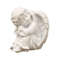 thumbnail image 2 of Guardoinrt Statue d'Ange Décorative Sculpture Sculptée à la Main pour Patio Figurine d'Ange Priant Statue Moderne Style B, 2 of 6