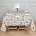 thumbnail image 3 of Beige Wave Cow Flower Pattern Square Tablecloth,Waterproof Square Table Cover,Wipeable Spillproof Washable Table Cover for Home Kitchen Party Decor 42"X42"(107x107cm), 3 of 6
