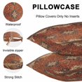 thumbnail image 5 of Throw Pillow Covers 26x26 Inch Set of 2, Brown Red Waterproof Outdoor Pillow Covers, Vintage Boho Ethnic Geometric Abstract Art Decorative Cushion Pillowcases for Couch, Sofa, Bed, Garden, Patio, 5 of 9