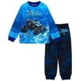 thumbnail image 1 of Set de pijama Monster Jam Megalodon para niños pequeños, teñido con efecto anudado de 7 a 8 años, 1 of 7