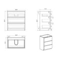 thumbnail image 5 of CITTANEO 30 Inch Bathroom Vanity with Black Sink, Modern Bathroom Cabinet with 3 Drawers, 5 of 5