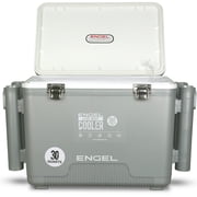 ENGEL 30 Qt Live Bait Pro Cooler with Rechargeable Aerator - Silver 30 Qt