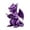 Dark Purple#0918-367, variant on Reading Dragon Statue, 3D Printed Bookshelf Decoration with Glasses, Reading Sculpture for Desk Study, 3.94 in