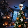 thumbnail image 6 of GiLiling Halloween Skull Tree Top Decoration with Spring, Life Size Realistic Halloween Skeleton for Terrifying Indoor Outdoor Eerie Effect Displays, 6 of 8