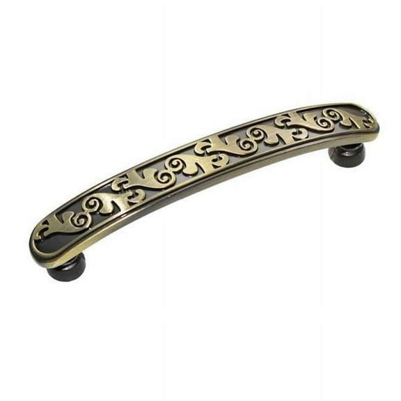 Roma 4 in. Antique Brass Cabinet Pull