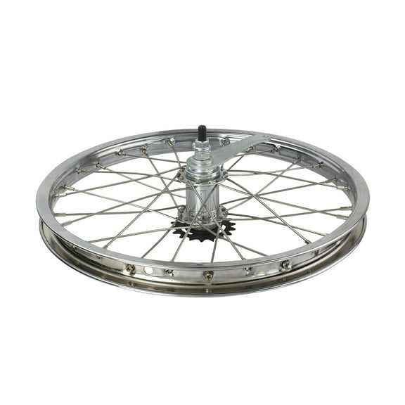 PRO Wheel 18" x 1.75" 28 Spoke, Freewheel, Steel Chrome, Single Wall, 12g Stainless Spokes