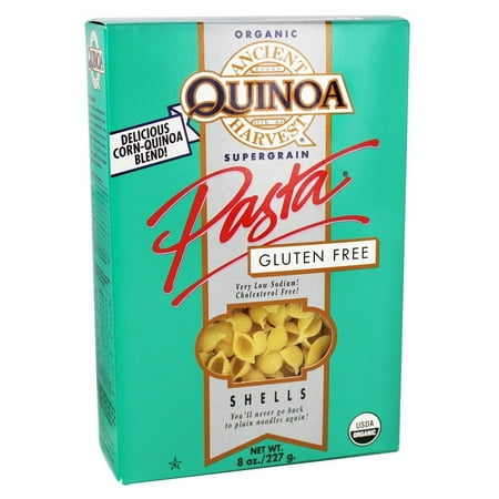 Gluten Free Shells - Ancient Harvest Quinoa - Organic Gluten Free Supergrain Quinoa Pasta Shells - 8 oz (pack of 4)