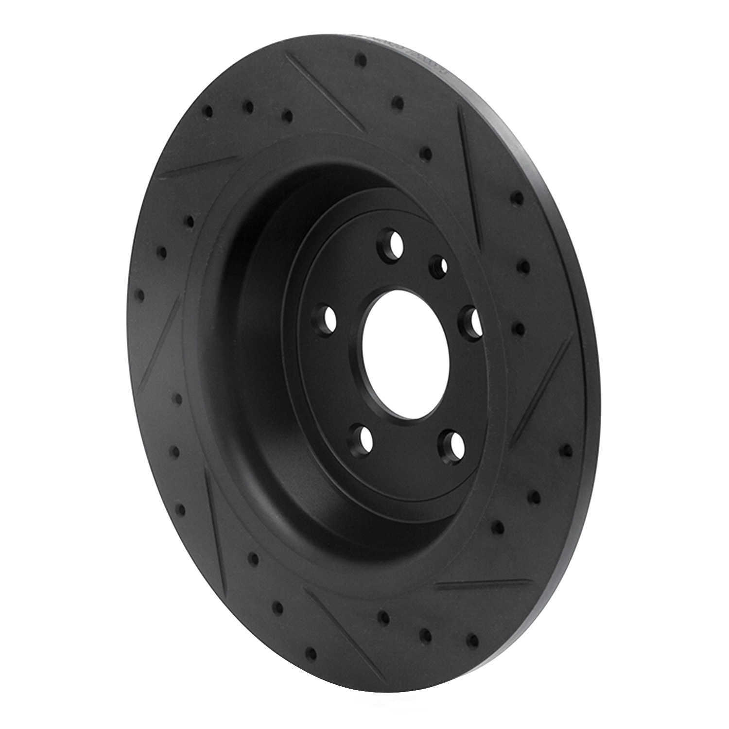 Dynamic Friction Company 633-54072L DFC Brake Rotor - Drilled And Slotted - Black